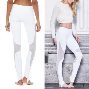 ALO Yoga Coast Leggings white mesh stirrup S